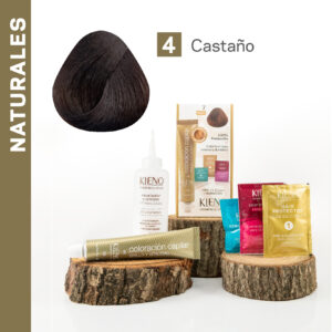 KIT COLORACIÓN CAPILAR ORO 24K + KERATINA - 4. Castaño