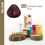 KIT COLORACIÓN CAPILAR ORO 24K + KERATINA - 4.6 Castaño Rojizo Leve