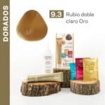 KIT COLORACIÓN CAPILAR ORO 24K + KERATINA - 9.3 Rubio Doble Claro Oro